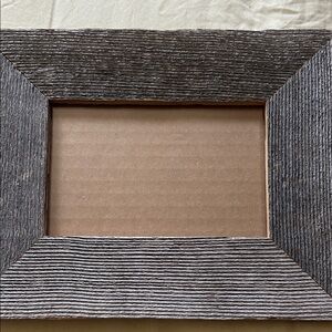 Vintage Gray-Brown Textured Wood Picture Frame